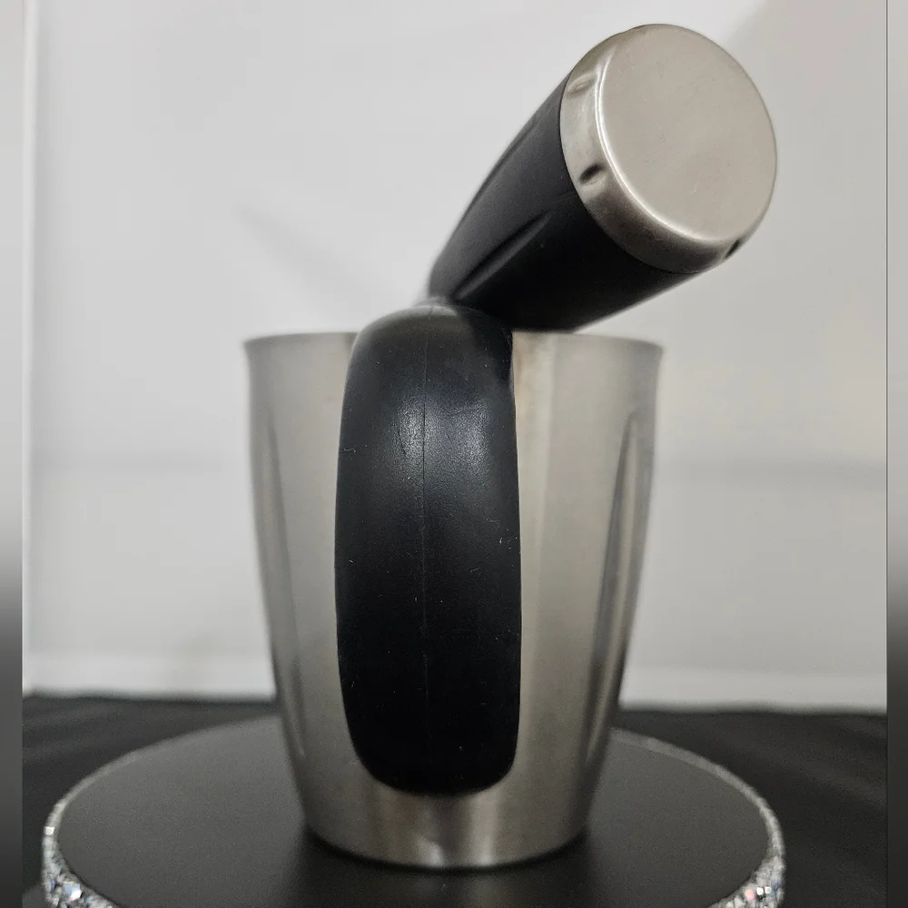STARBUCKS Barista Set milk frother coffee scoop stainless pitcher GUC 20 oz